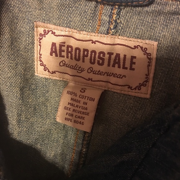 VINTAGE Aeropostale Distressed Jean Jacket, Size S - Picture 3 of 3
